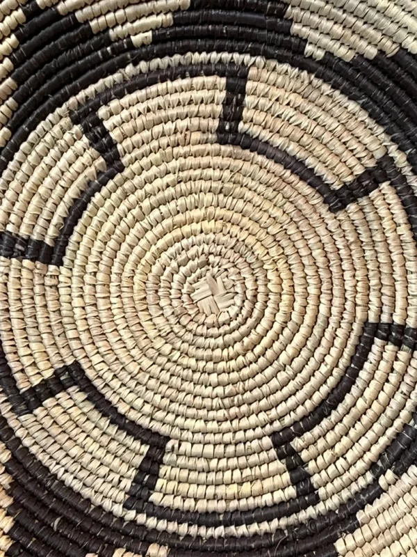 13.5'' Africa Hand Woven Basket West African Baskets Wall Hanging Decor Great Housewarming - Image 2