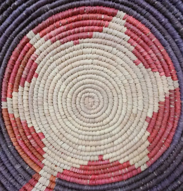 12.5'' Africa Hand Woven Basket West African Baskets Wall Hanging Decor Great Housewarming - Image 2