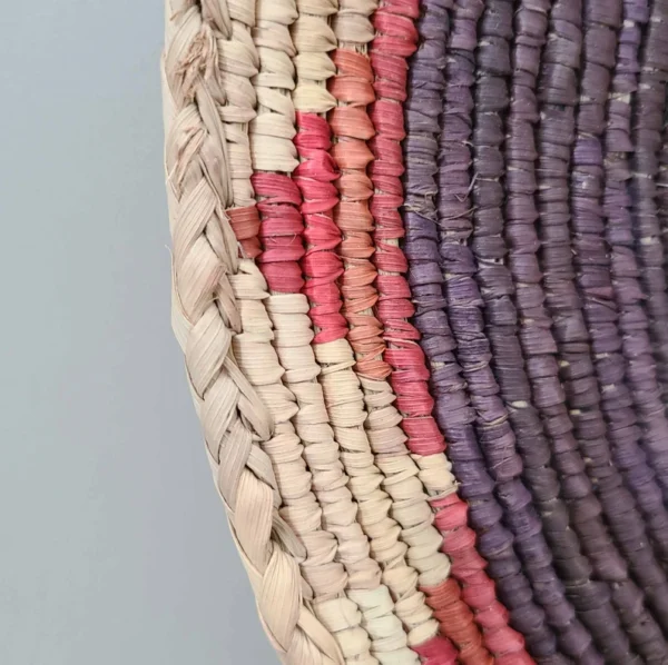 12.5'' Africa Hand Woven Basket West African Baskets Wall Hanging Decor Great Housewarming - Image 5