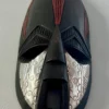 Vintage AFRICAN TRIBAL MASK - Ghana - Hanging Wall Art - Hand Carved Wood and Hammered Metal - Image 2